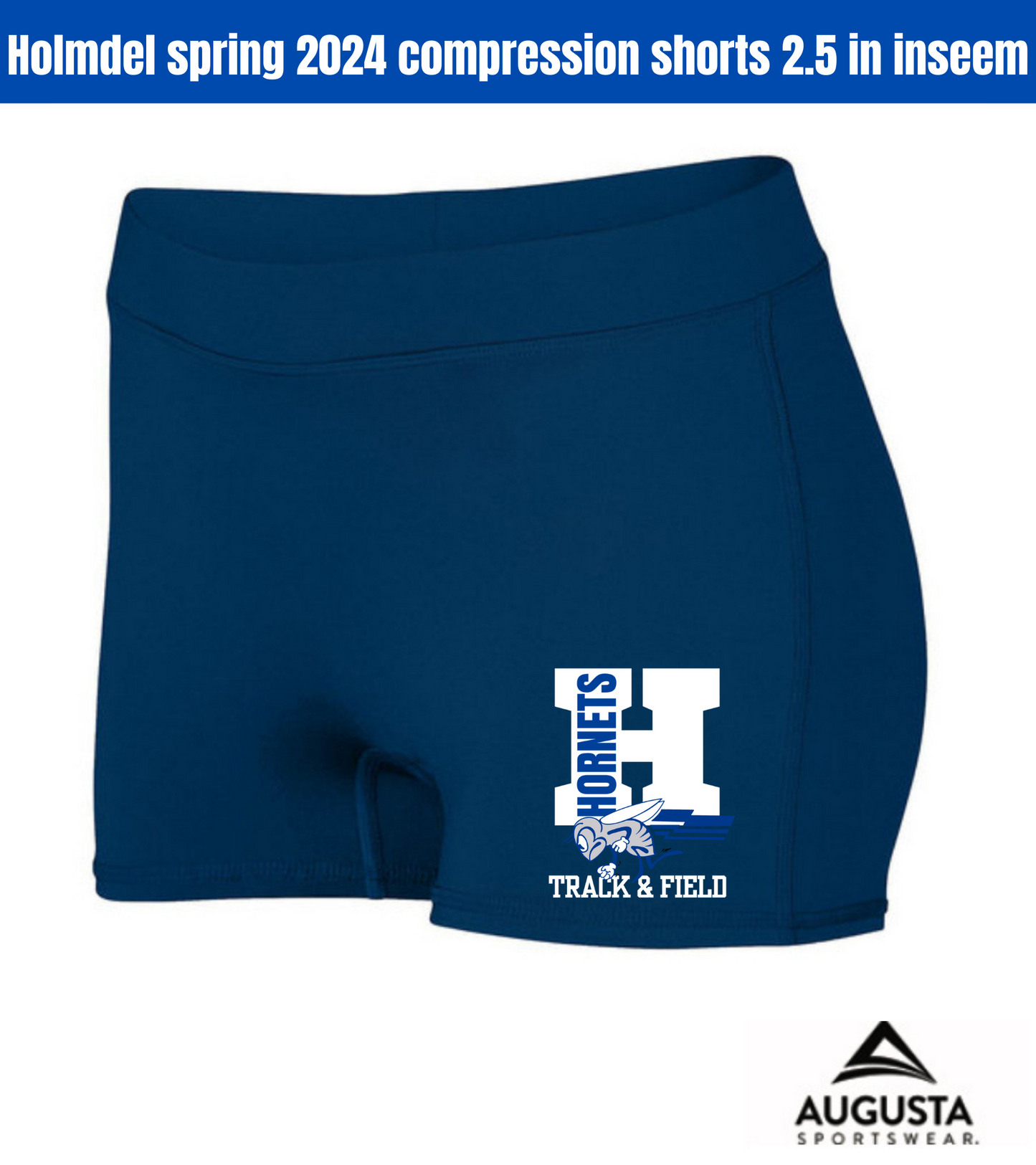 Holmdel Hornets Track Spring 2024 2.5 in Compression Shorts