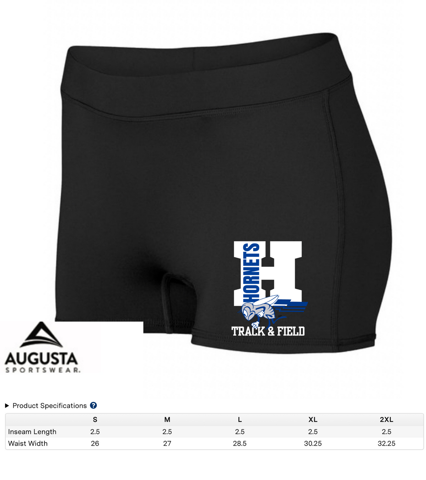 Holmdel Hornets Track Spring 2024 2.5 in Compression Shorts