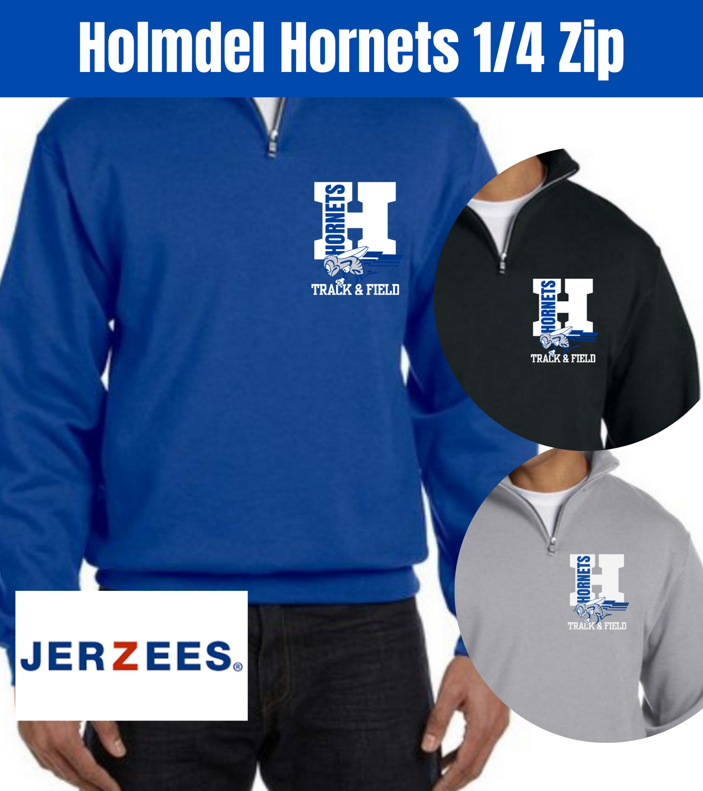 Holmdel Track and Field 1/4 Zip Fleece Sweatshirt