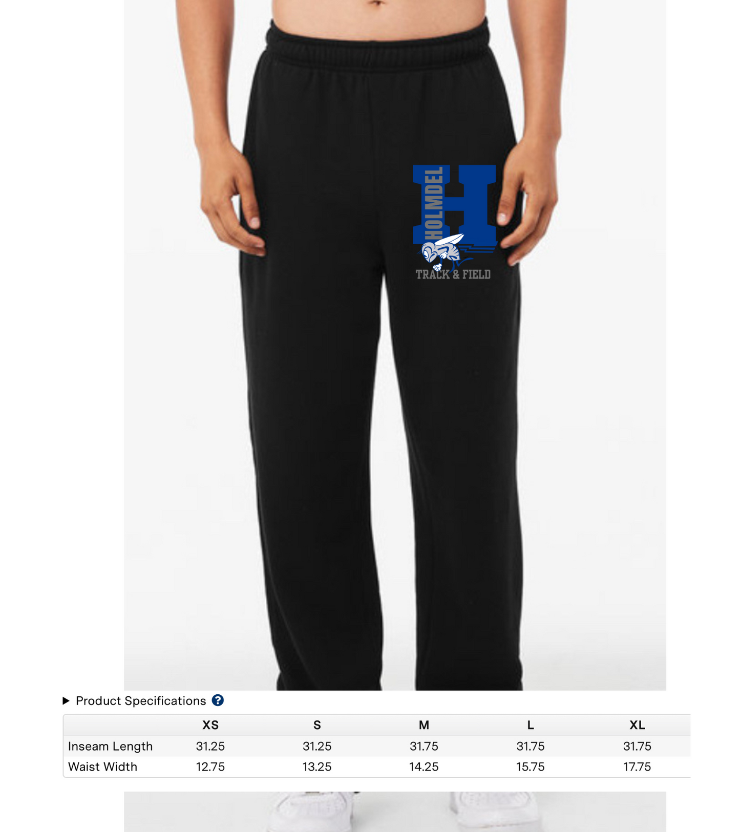 Holmdel Track And Field Wide Leg Bella + Cavas Fleece pants