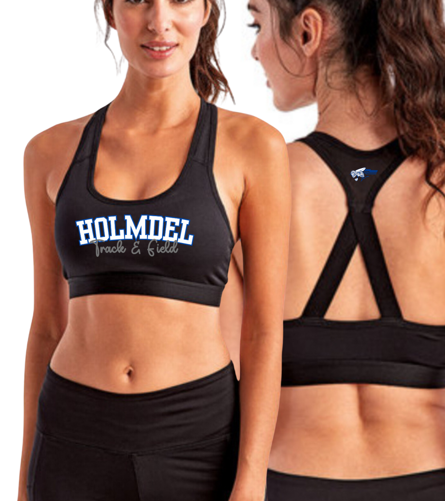 Holmdel Hornets Track & Field Sports Bra with Removable Pads