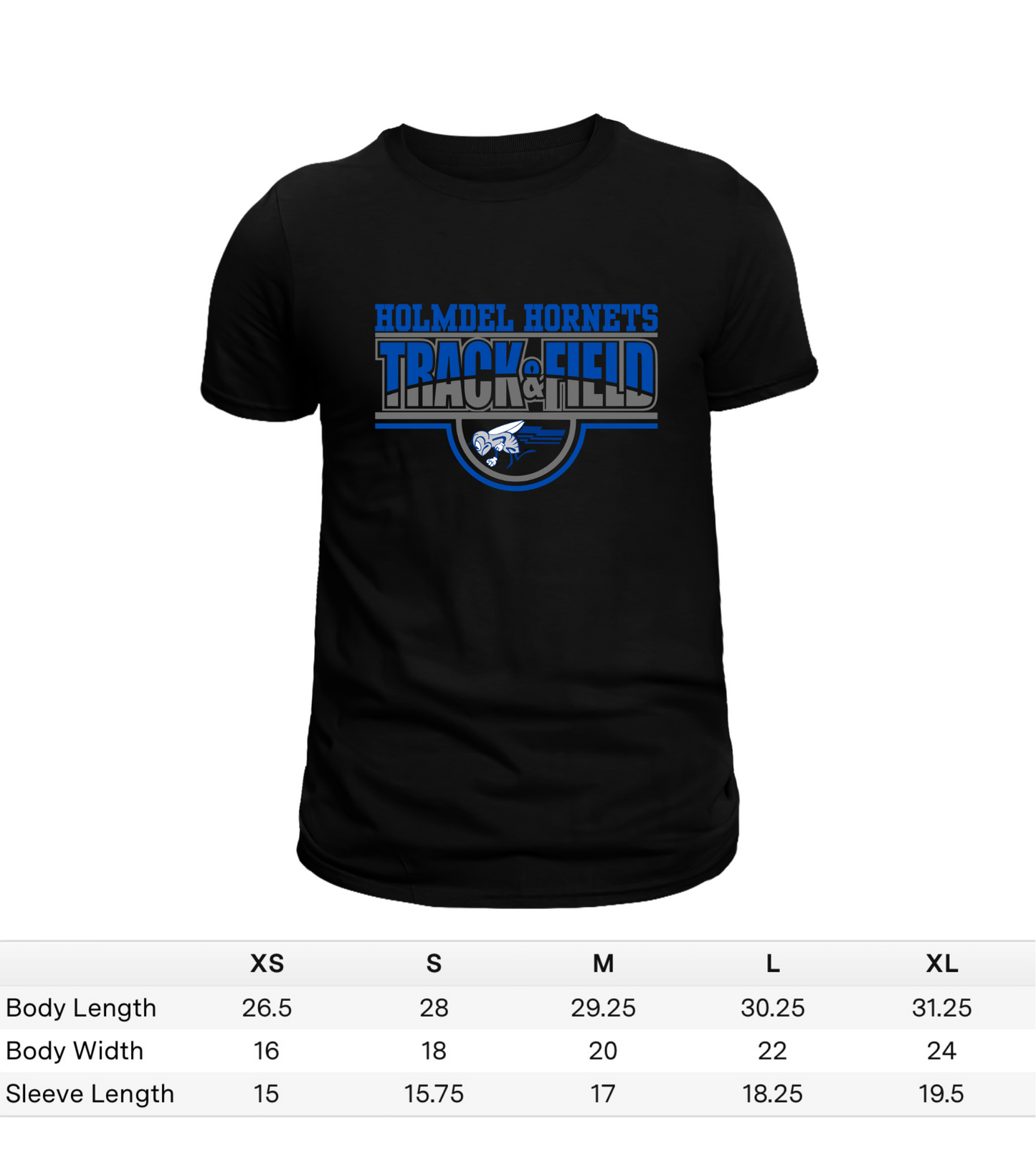 Holmdel Hornets Track and Field Mens T shirt Spring 2024