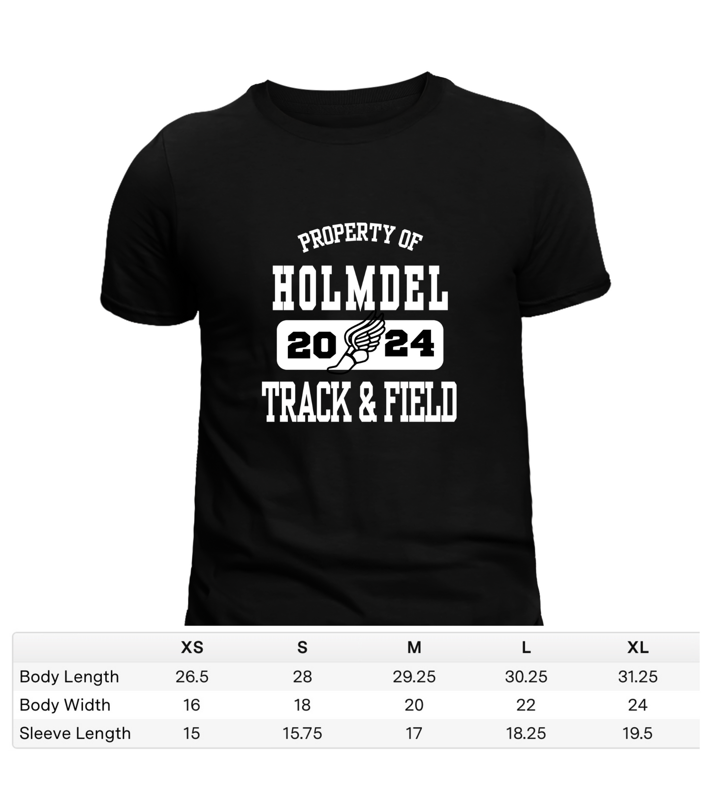 Property of Holmdel Track & Field T unisex TShirt spring 2024