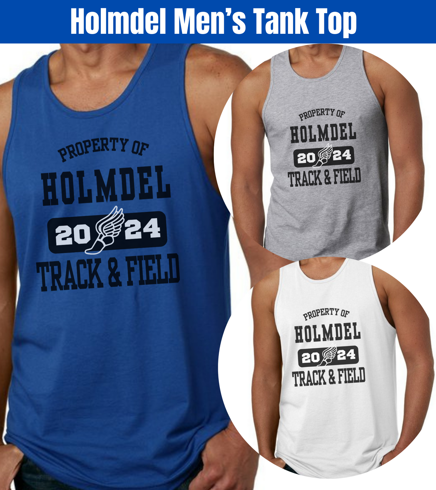 Spring 2024 Holmdel Hornets Track and Field Men’s Tank Top