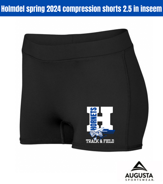 Holmdel Hornets Track Spring 2024 2.5 in Compression Shorts